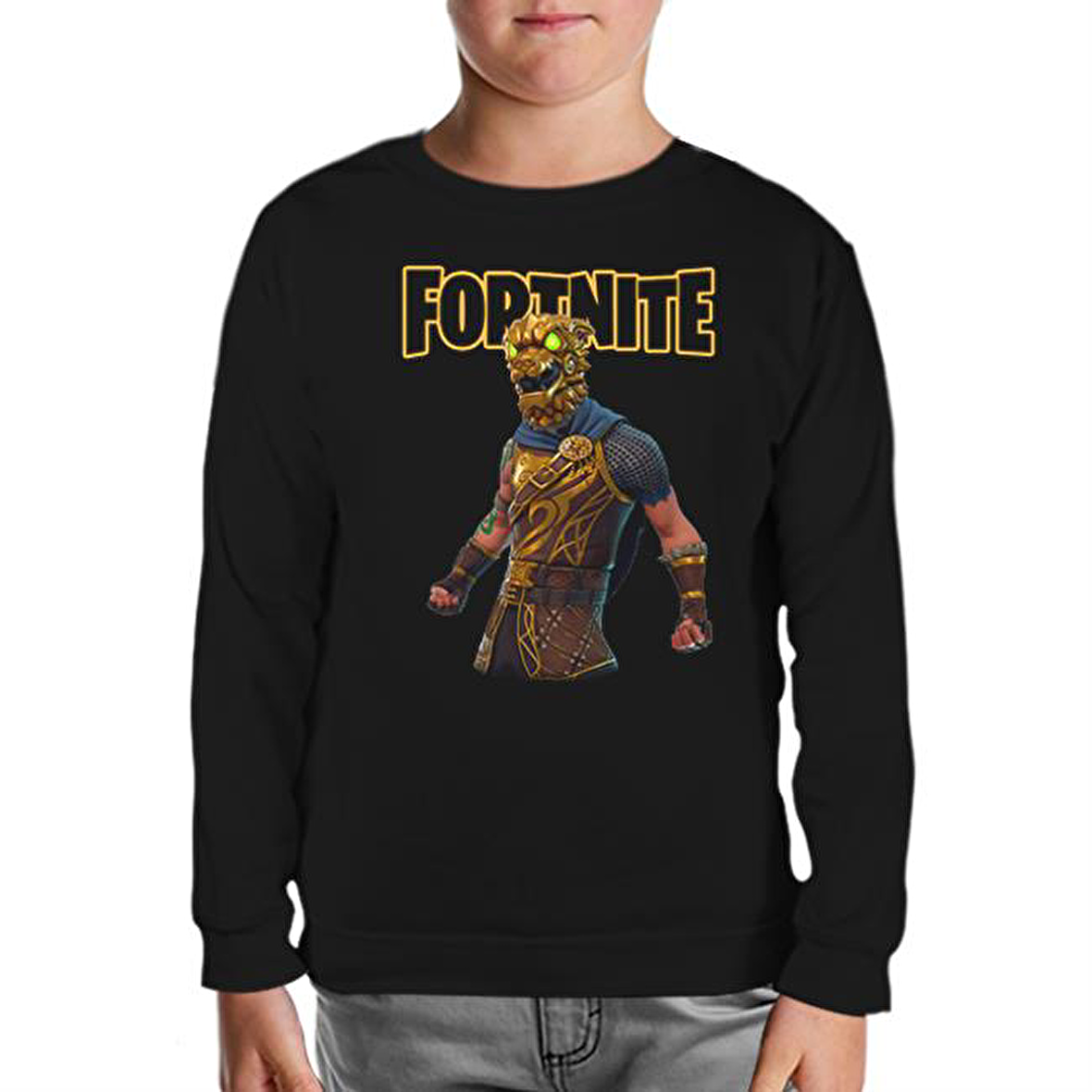 Fortnite - Battle Hound Siyah Çocuk Sweatshirt