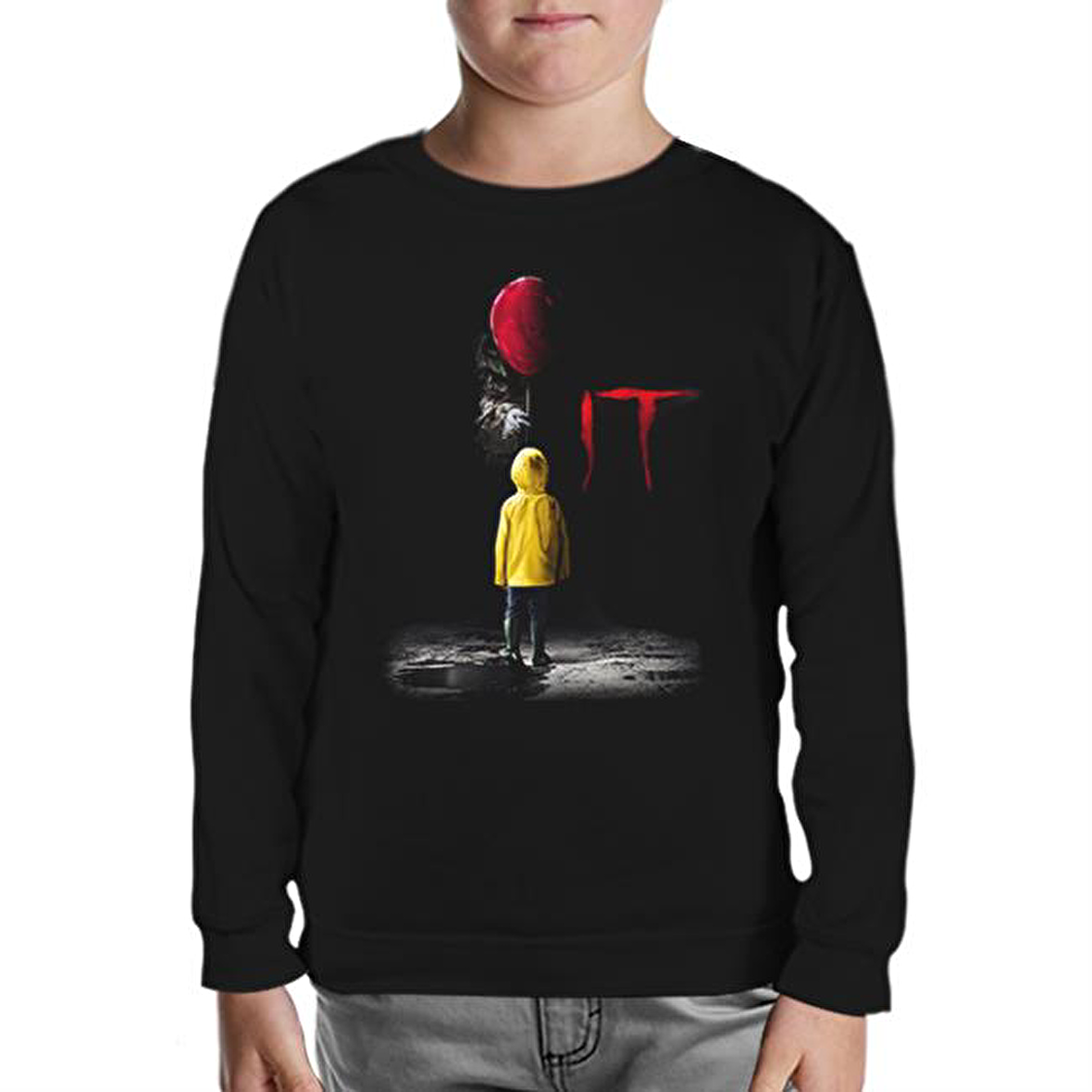 IT - Pennywise Siyah Çocuk Sweatshirt
