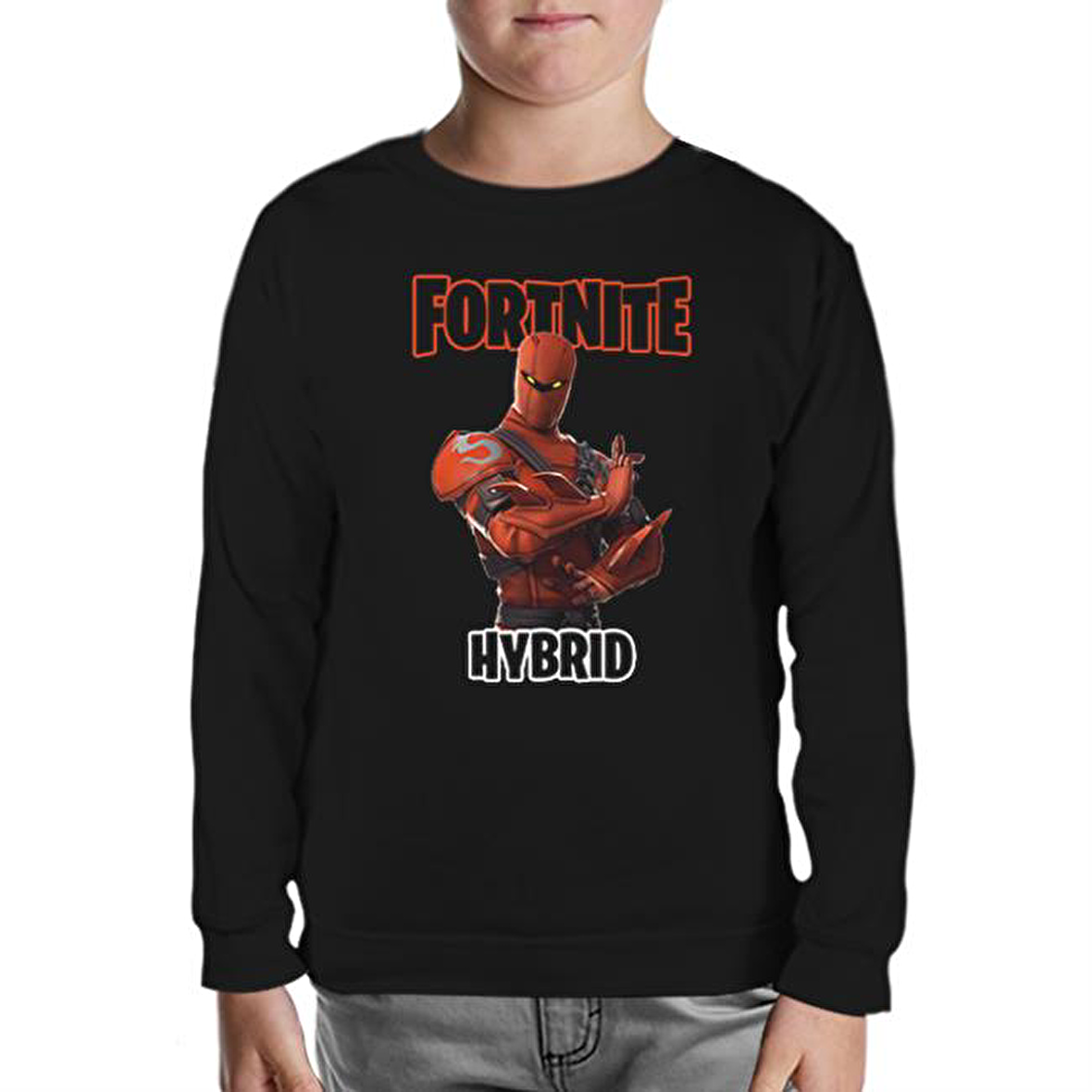 Fortnite - Hybrid Siyah Çocuk Sweatshirt