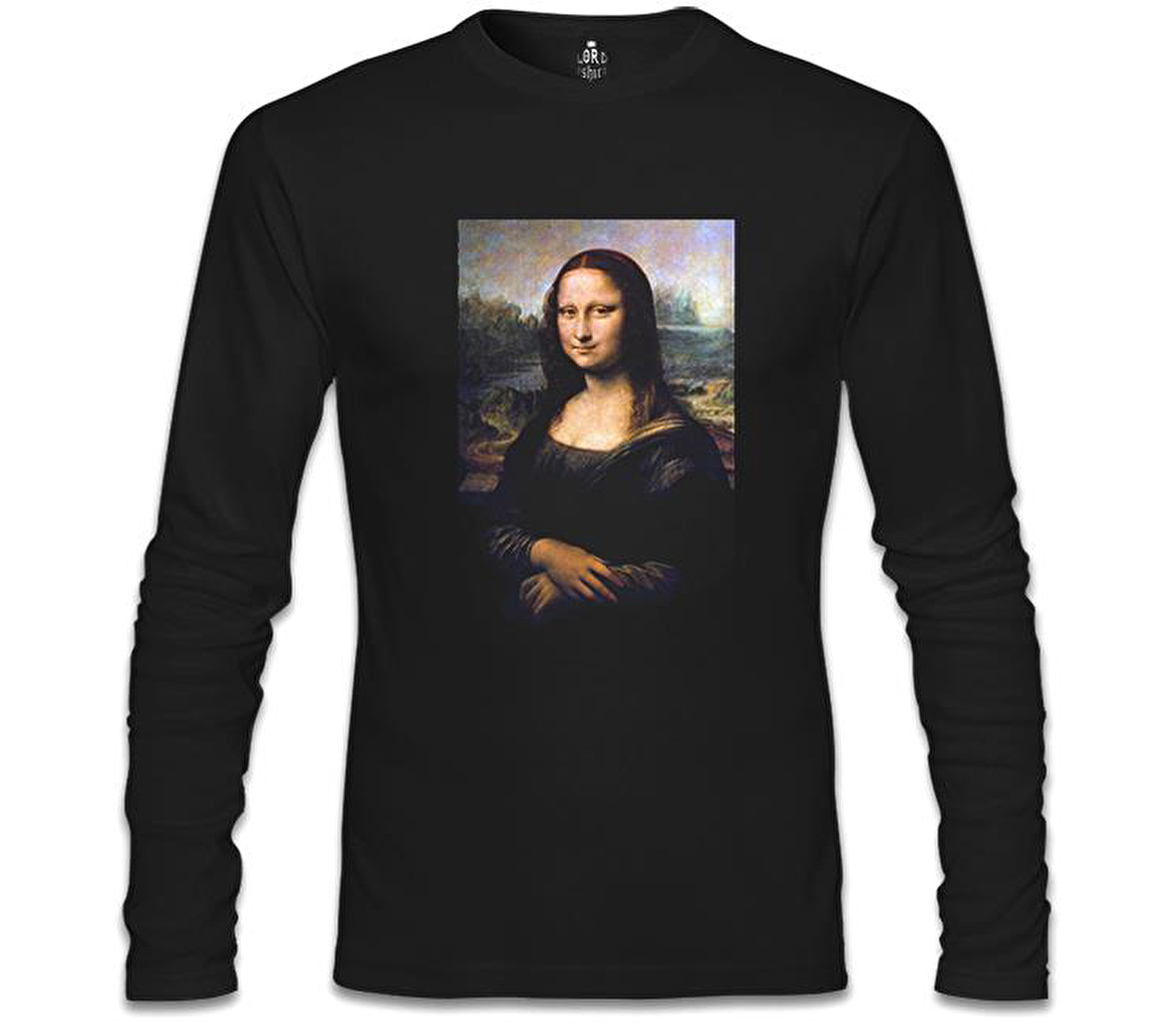 Mona Lisa Siyah Erkek Sweatshirt