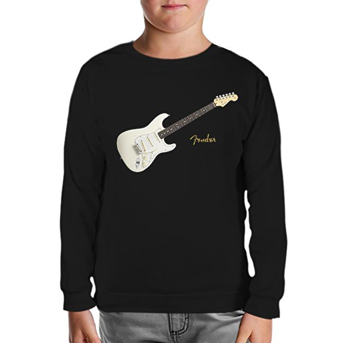 Fender W Siyah Çocuk Sweatshirt