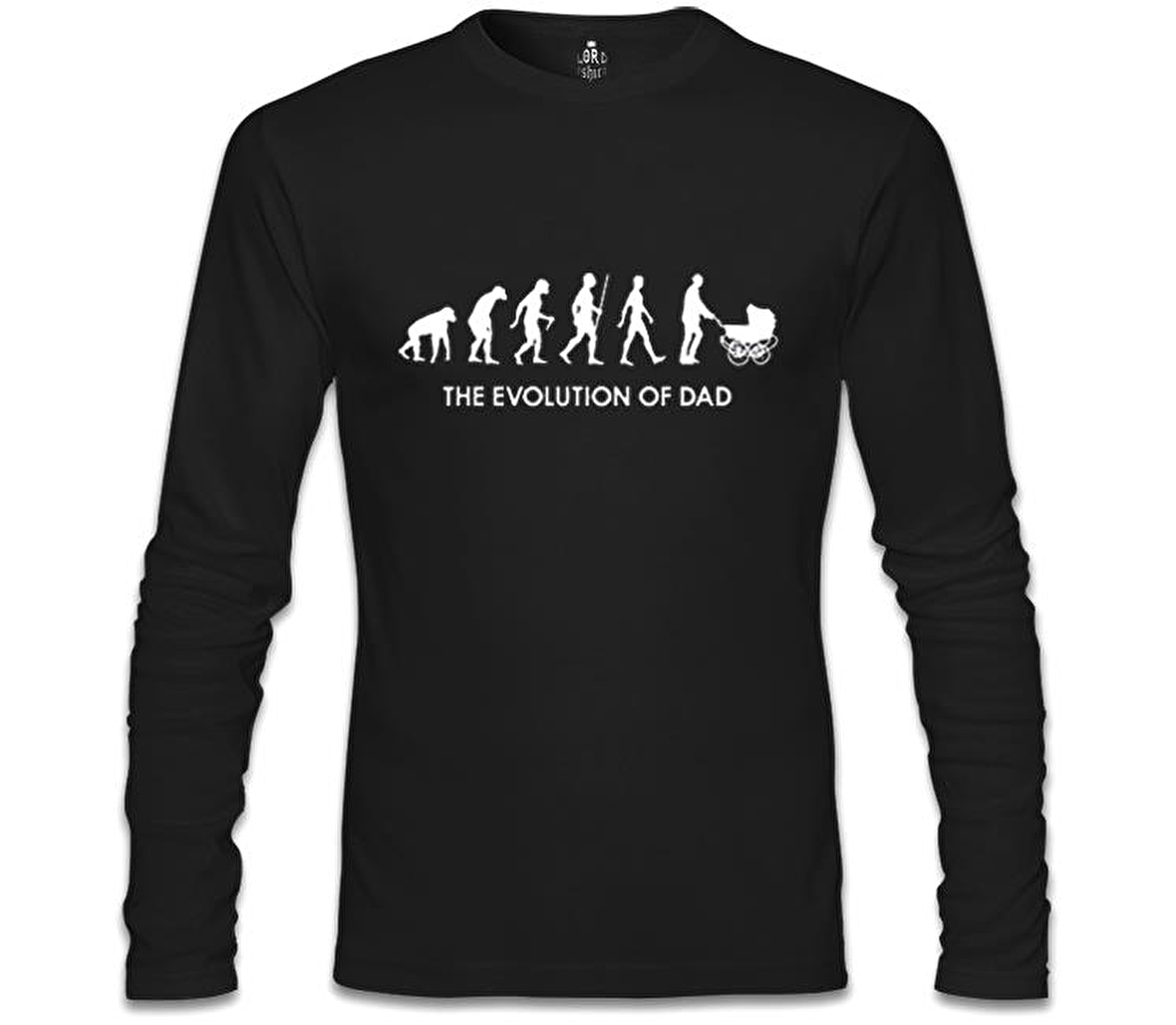 The Evolution of Dad Siyah Erkek Sweatshirt