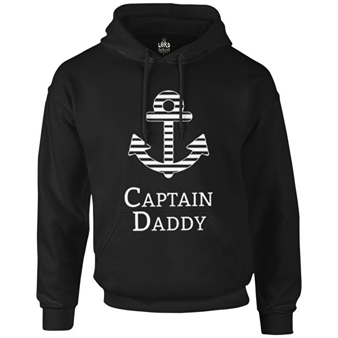 Captain Daddy 2 Siyah Erkek Fermuarsız Kapşonlu
