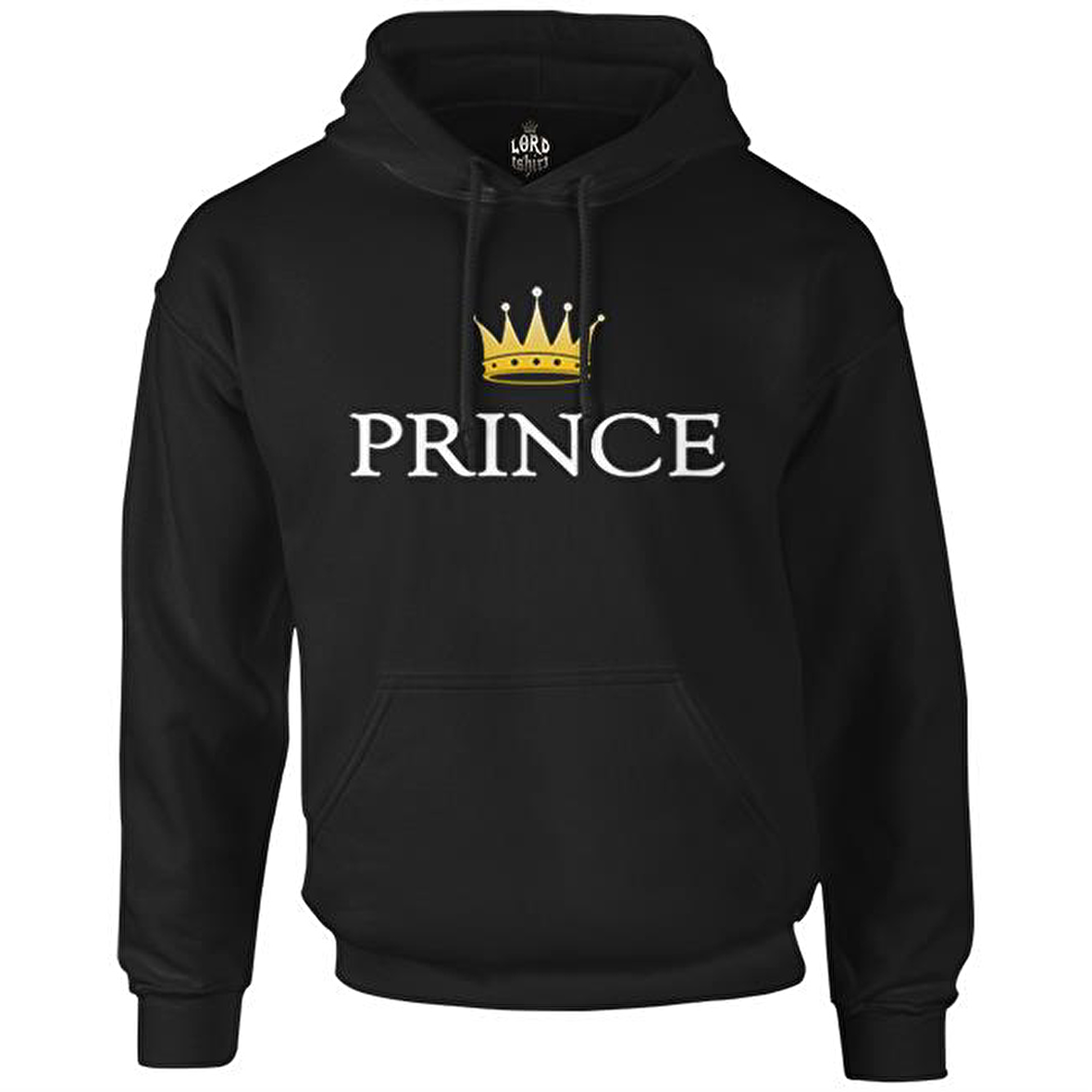 Prince Siyah Erkek Fermuarsız Kapşonlu