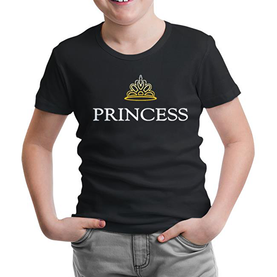 Princess Siyah Çocuk Tshirt