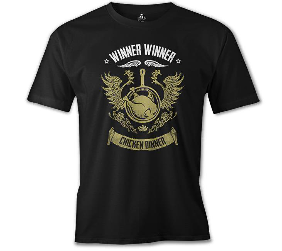 Winner Winner - Wings Siyah Erkek Tshirt