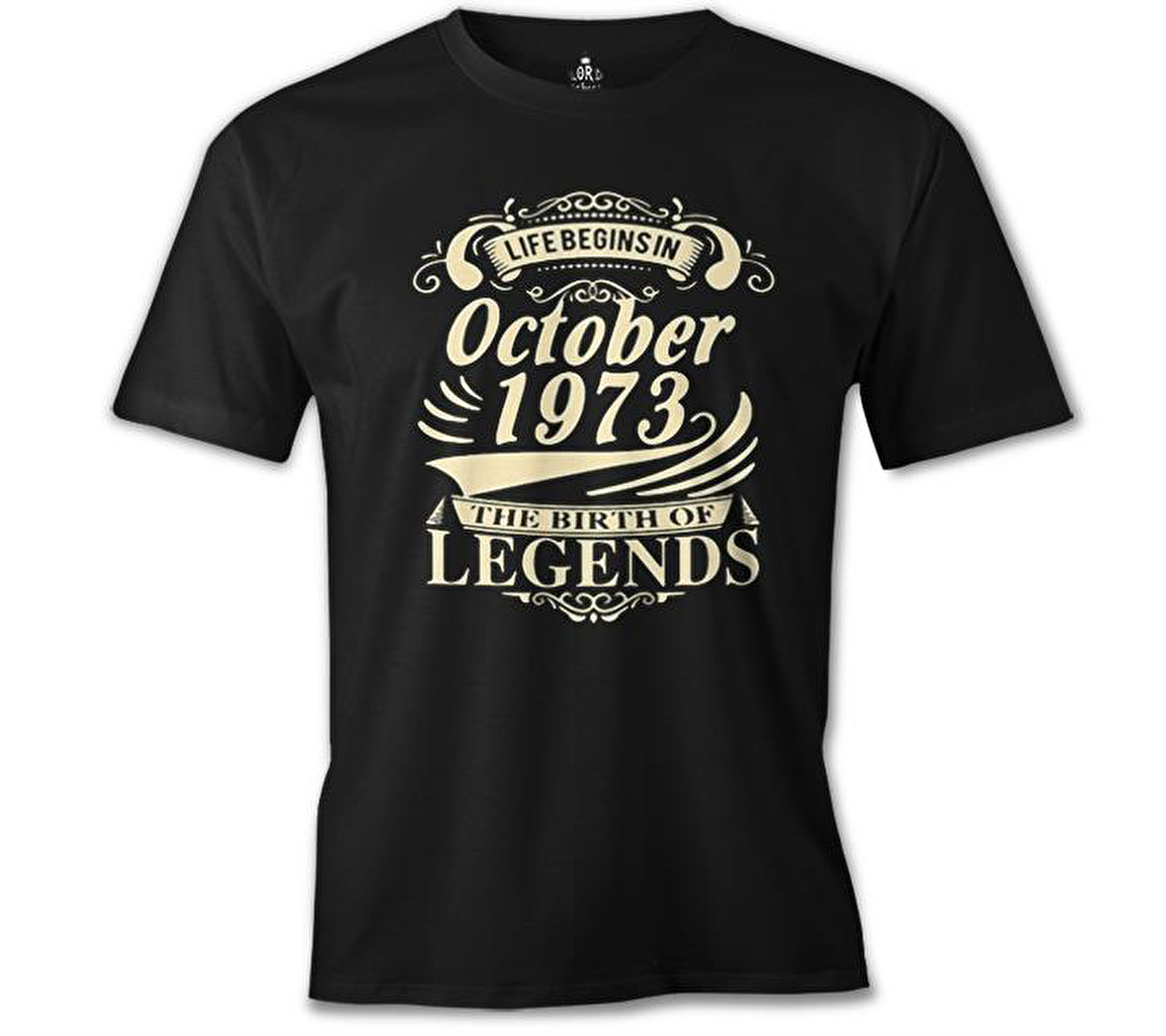 Life Begins in 1973 II Siyah Erkek Tshirt