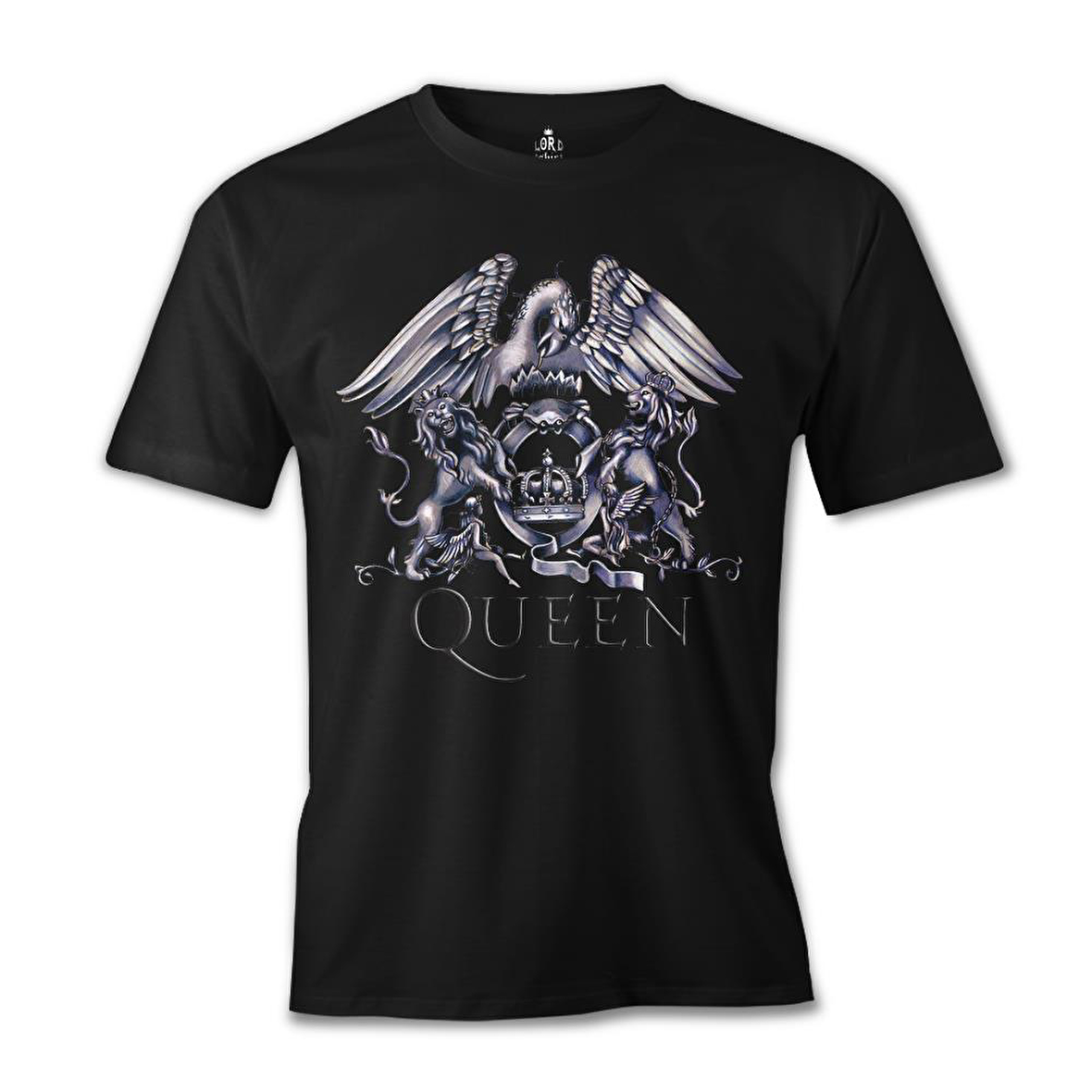 Queen Logo Siyah Erkek Tshirt