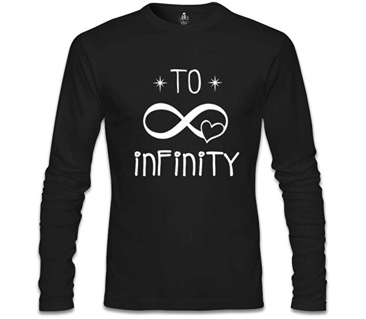 To Infinity Siyah Erkek Sweatshirt