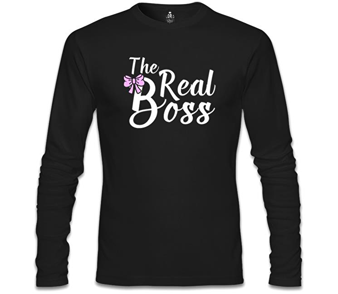 The Real Boss Siyah Erkek Sweatshirt