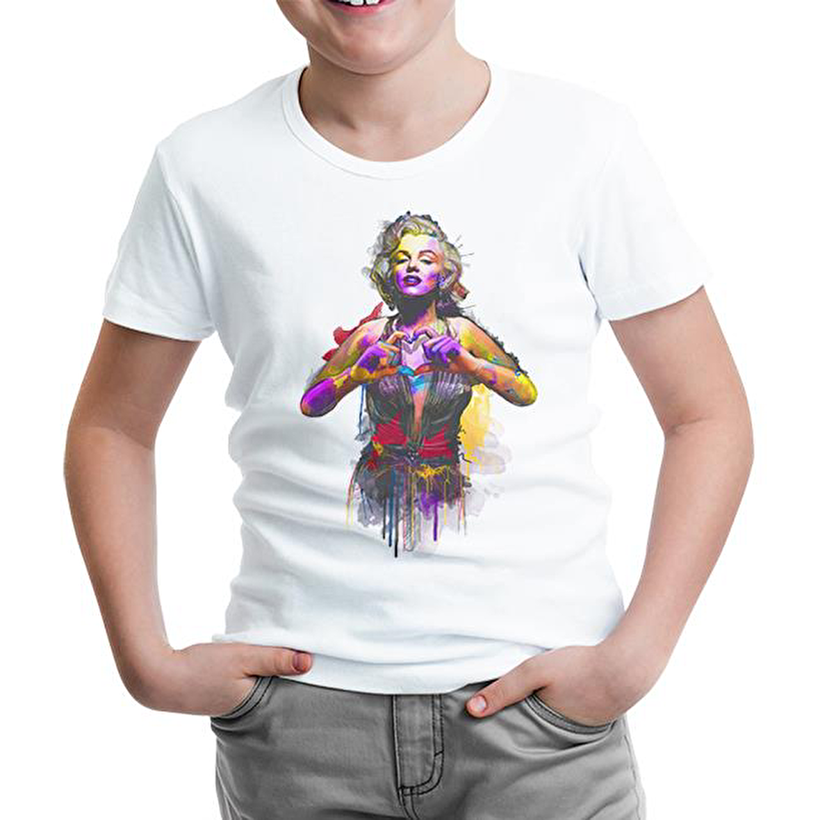 Marilyn Monroe - Love Beyaz Çocuk Tshirt
