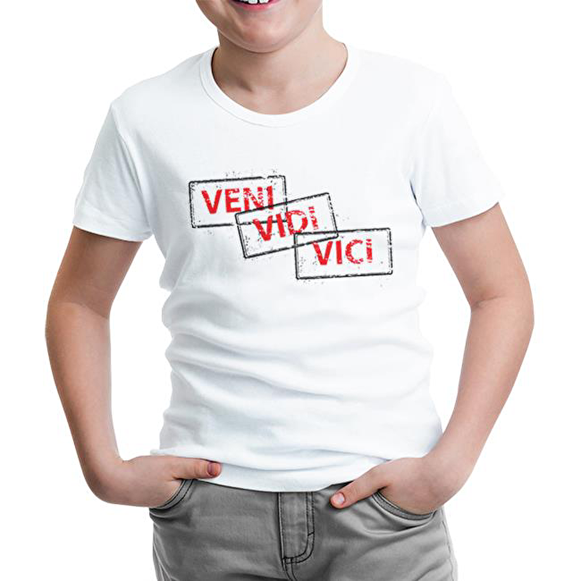 Veni Vidi Vici Beyaz Çocuk Tshirt