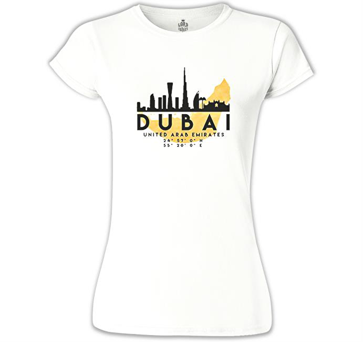 Dubai - City Beyaz Bayan Tshirt