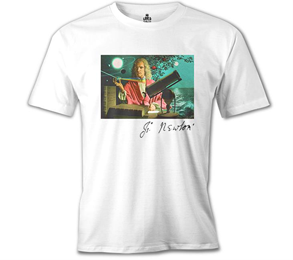 Newton - Elma Beyaz Erkek Tshirt
