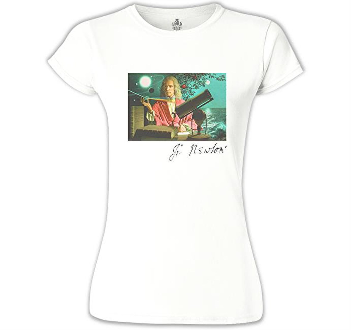Newton - Elma Beyaz Bayan Tshirt