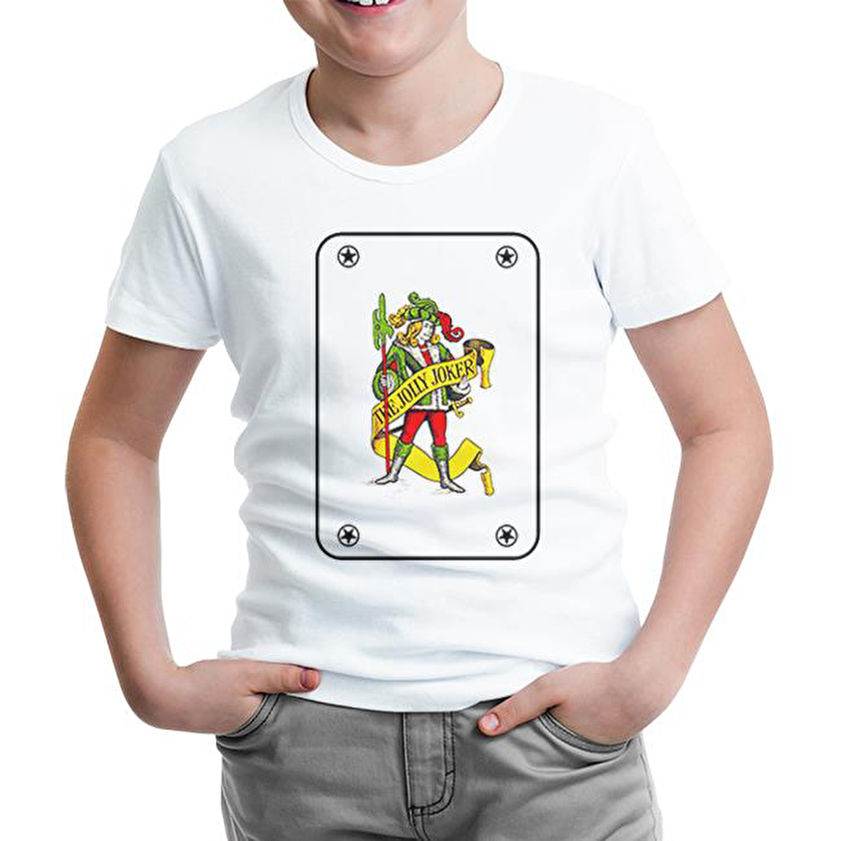 Joker - Game Cards Beyaz Çocuk Tshirt