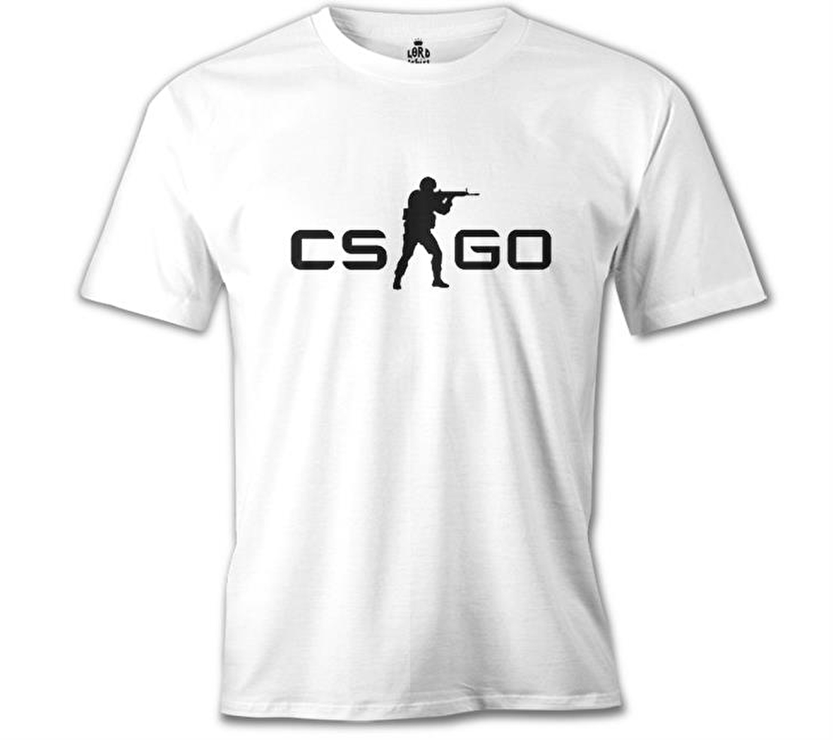 Counter Strike - CS Logo Beyaz Erkek Tshirt