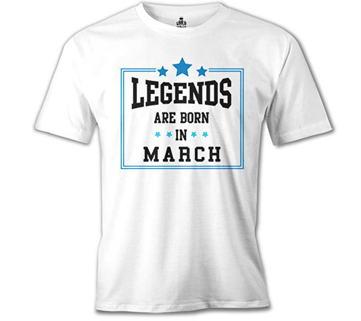 Legends Born in March Beyaz Erkek Tshirt
