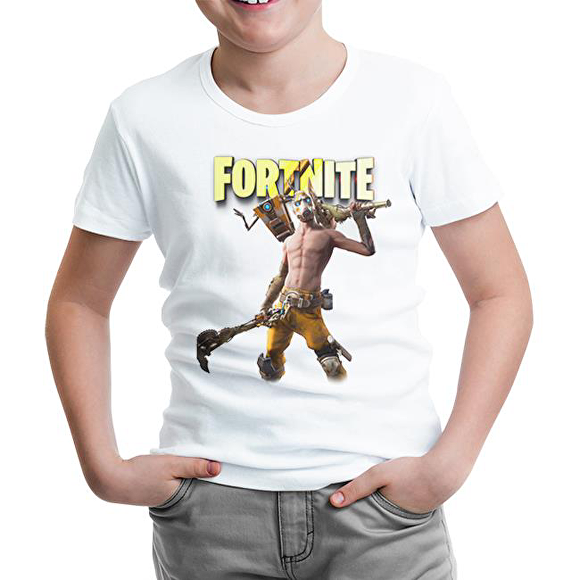 Fortnite - Psycho Beyaz Çocuk Tshirt