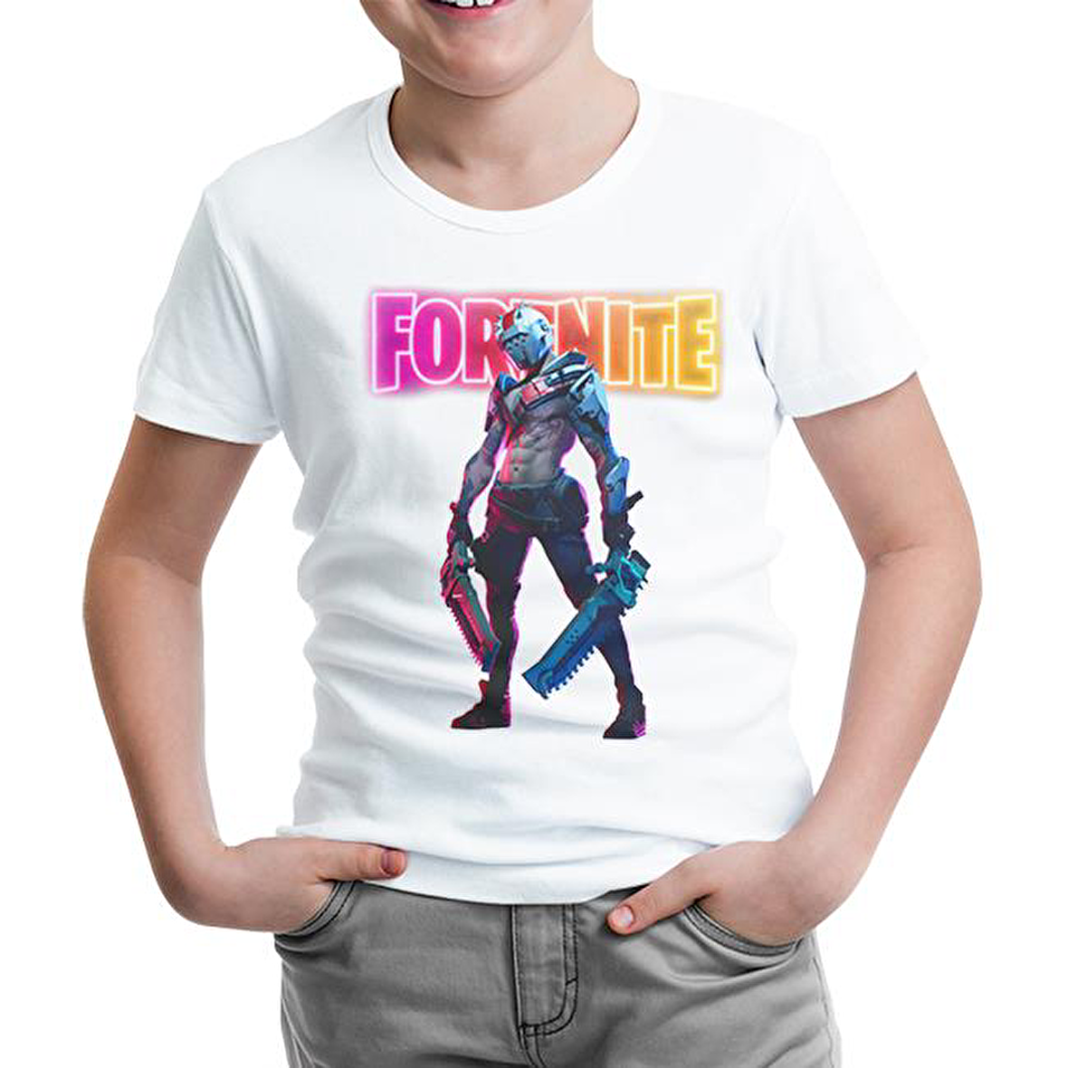 Fortnite - Rust Lord Beyaz Çocuk Tshirt