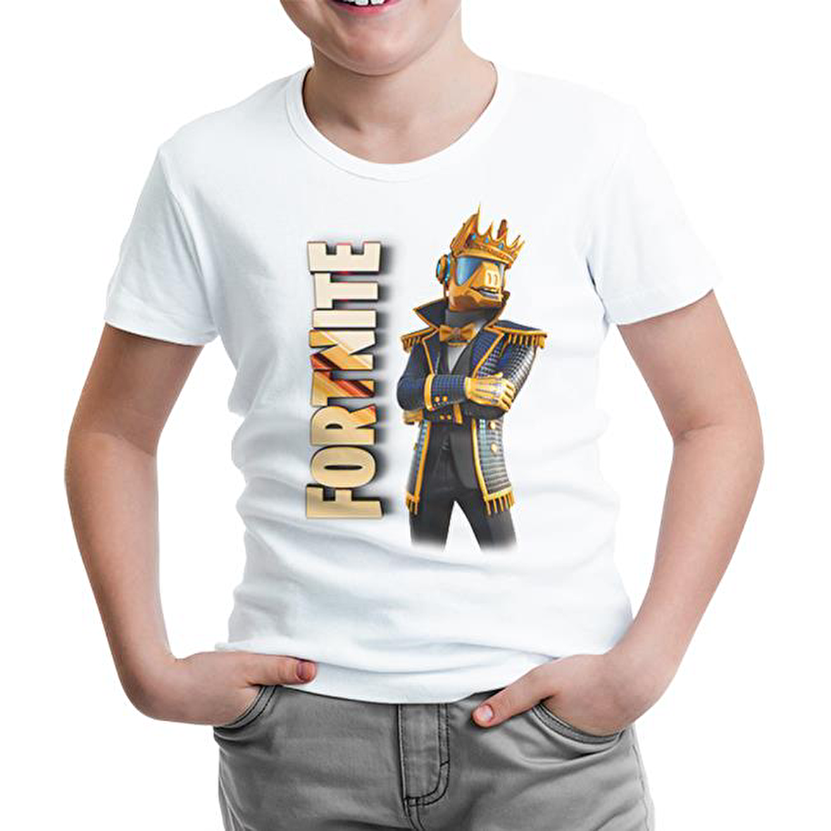 Fortnite - DJ Yonder Beyaz Çocuk Tshirt