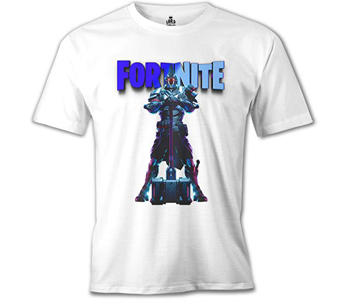 Fortnite - Ultima Knight Blue Beyaz Erkek Tshirt