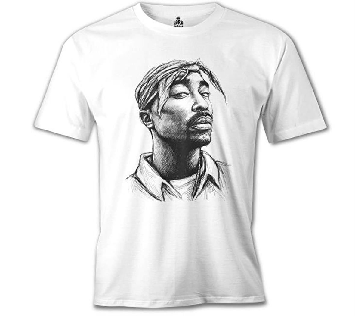 Tupac Shakur - Bandana Beyaz Erkek Tshirt