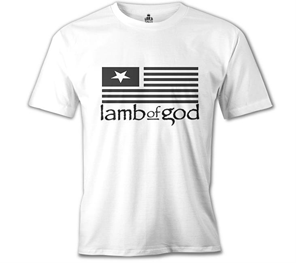 Lamb of God - Logo Beyaz Erkek Tshirt
