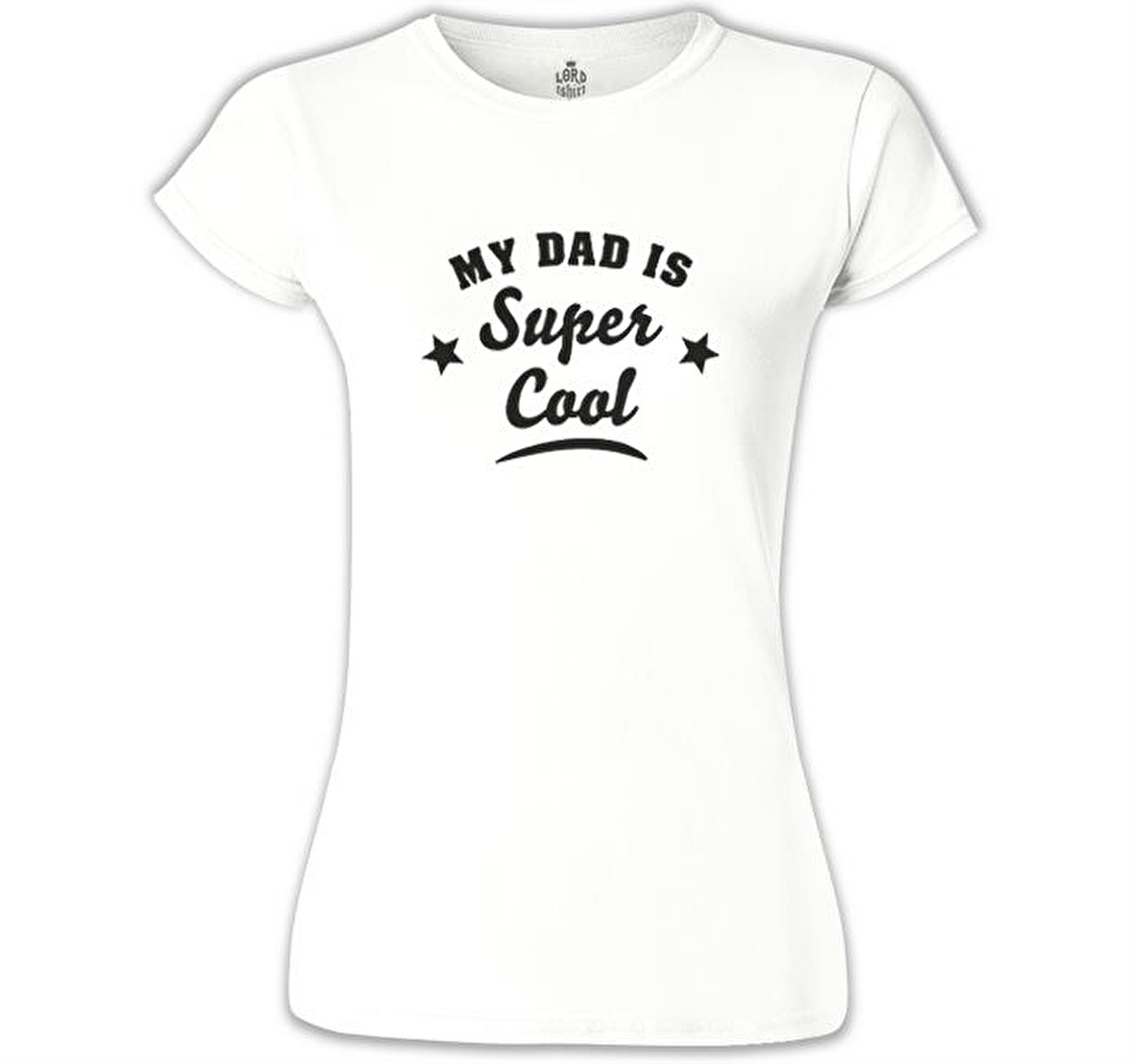 My Dad is Super Cool Beyaz Bayan Tshirt