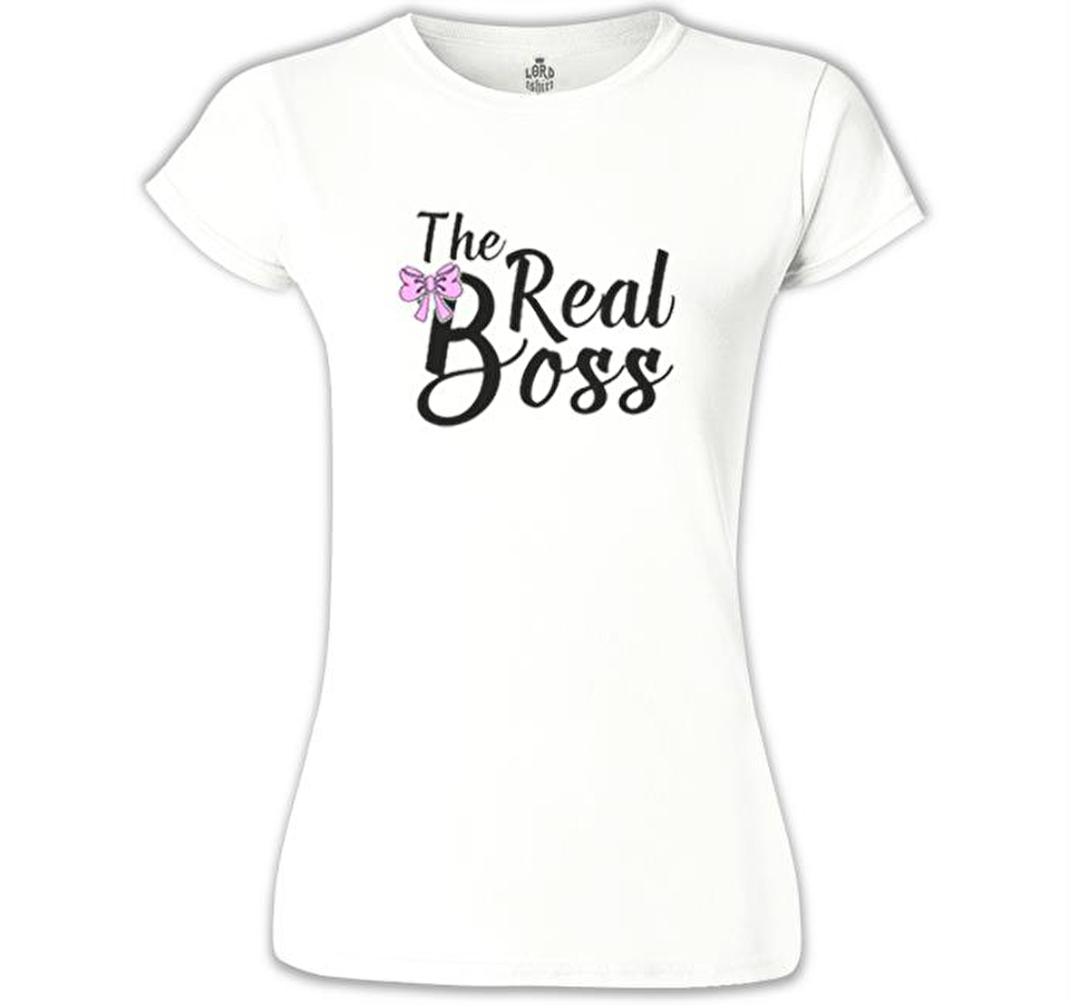 The Real Boss Beyaz Bayan Tshirt