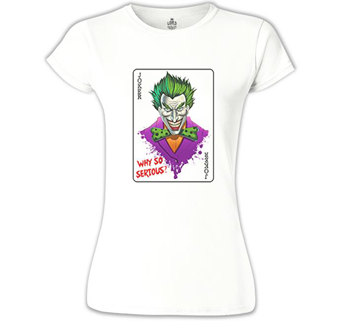 Joker - In Cards Beyaz Bayan Tshirt