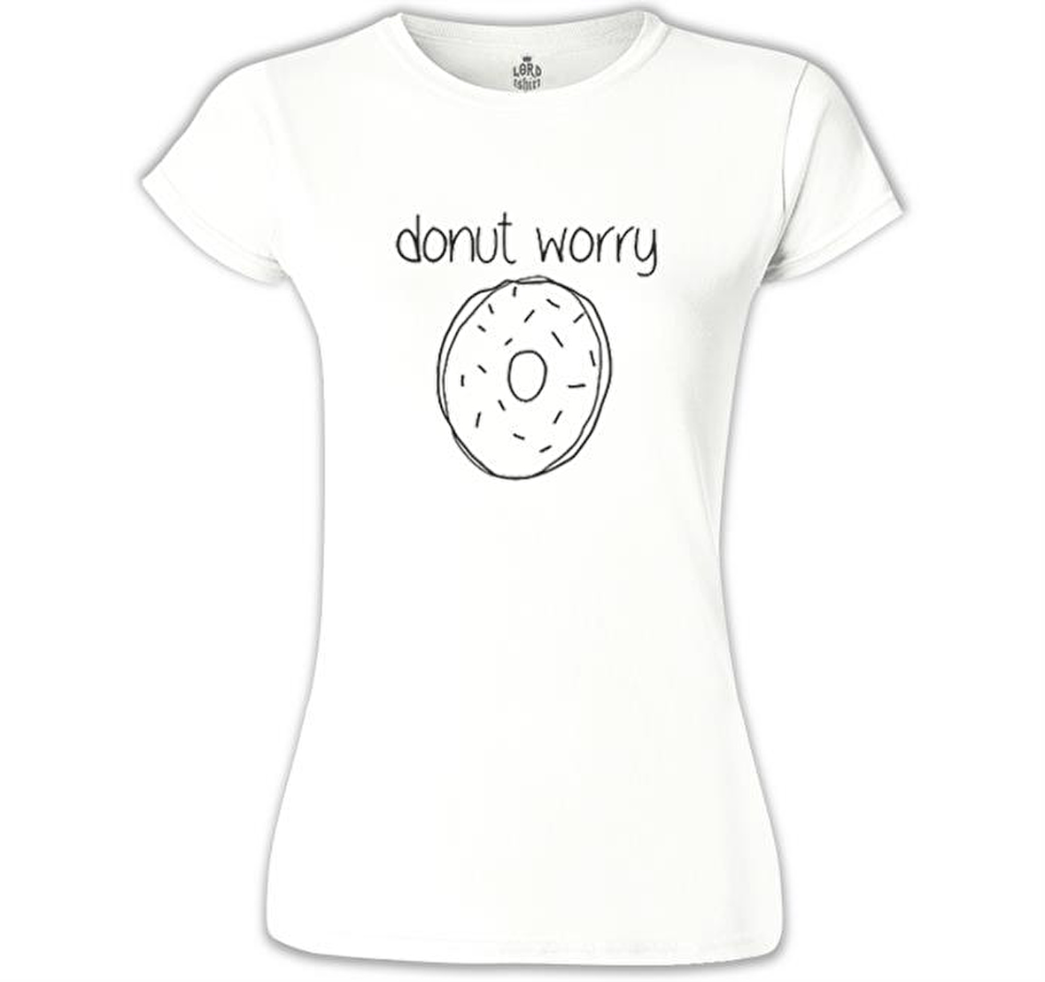 Donut Worry Beyaz Bayan Tshirt