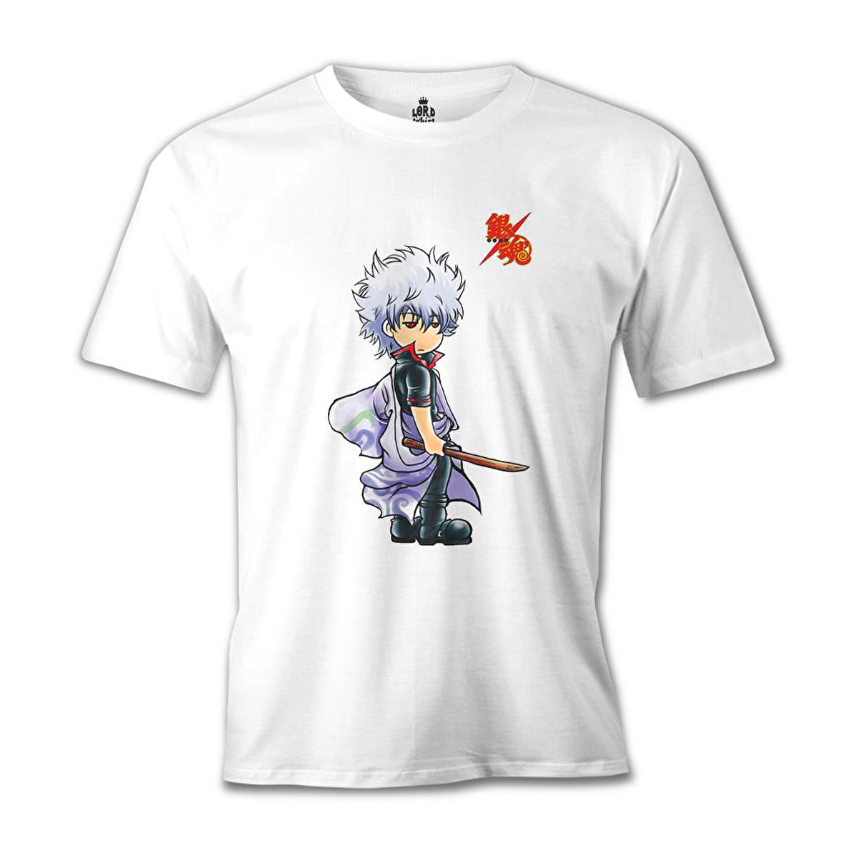 Gintama Gintoki  Beyaz Erkek Tshirt