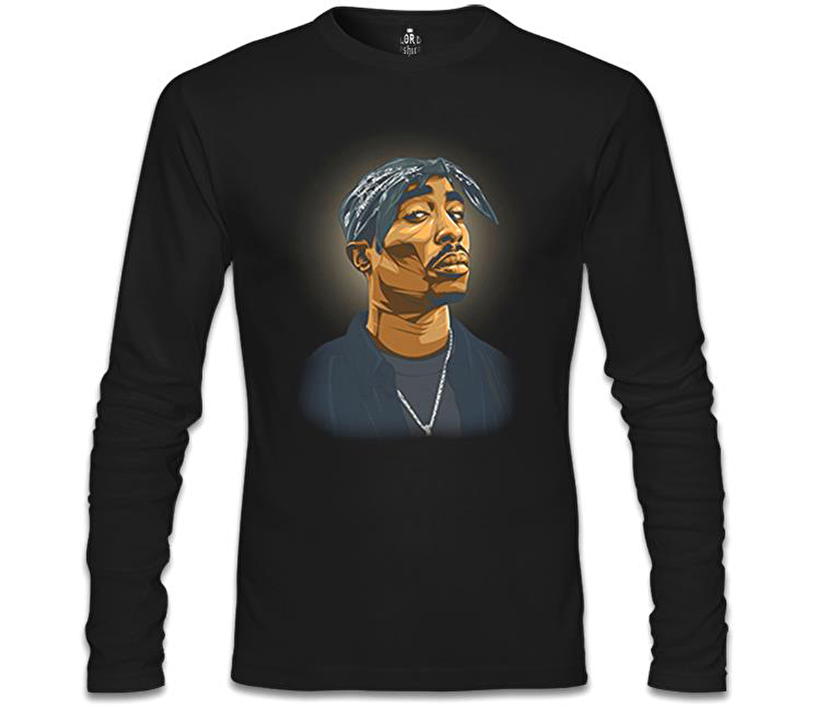 Tupac Shakur - Necklace Siyah Erkek Sweatshirt