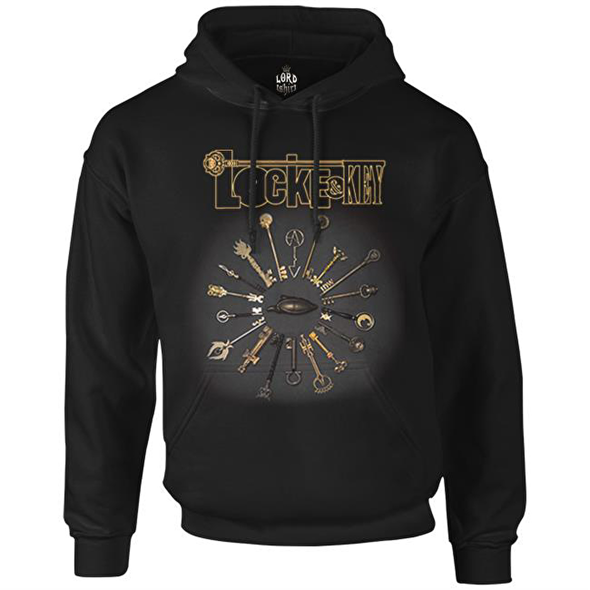 Locke and Key - All Keys Siyah Erkek Fermuarsız Kapşonlu