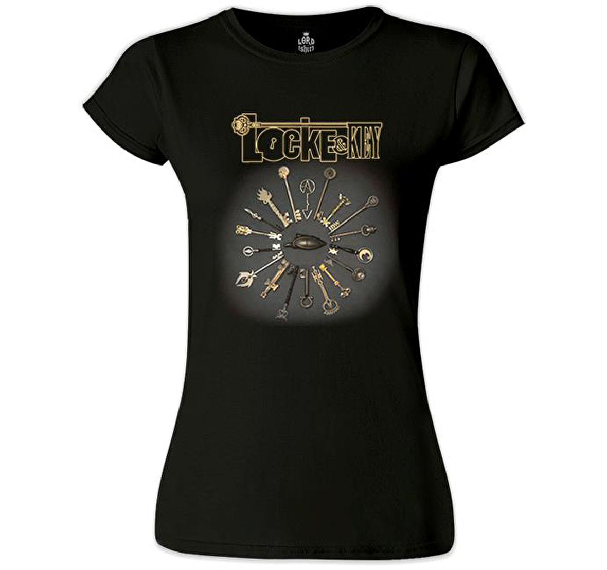 Locke and Key - All Keys Siyah Bayan Tshirt
