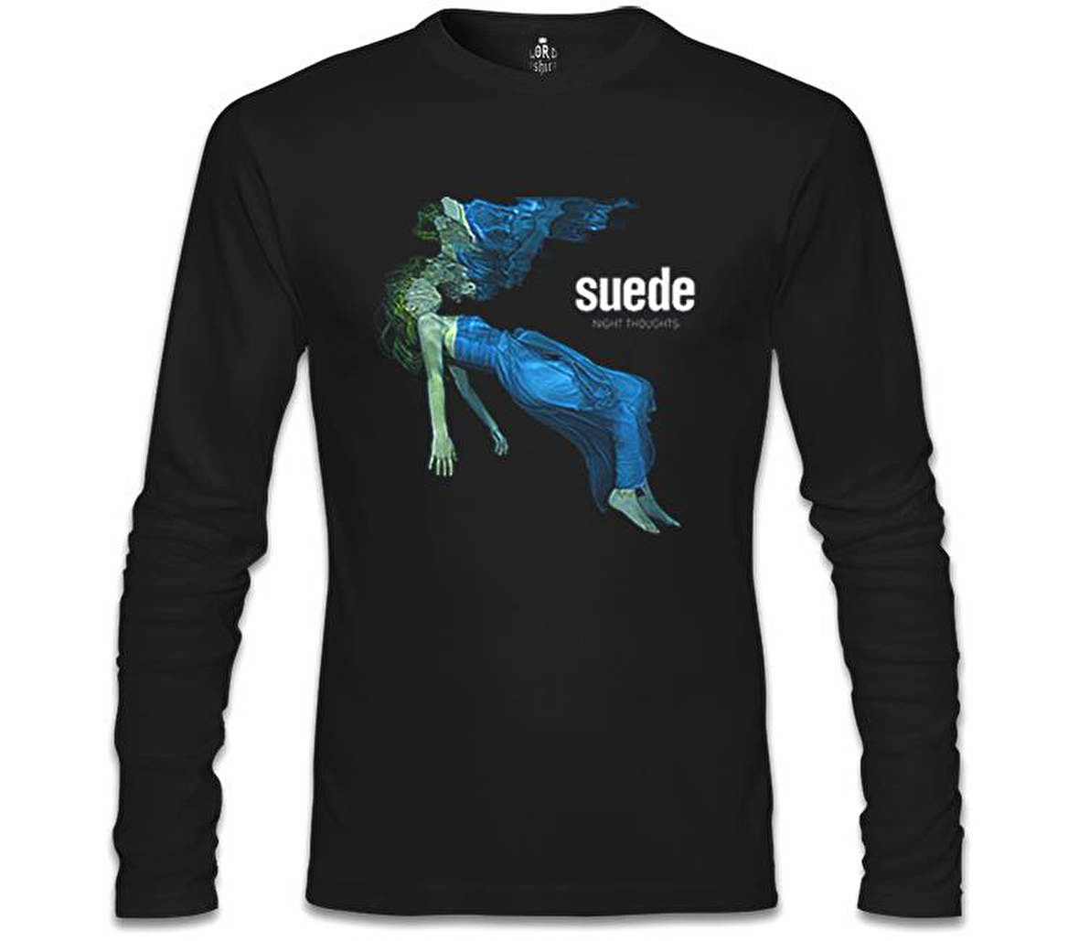 Suede - Night Thoughts Siyah Erkek Sweatshirt