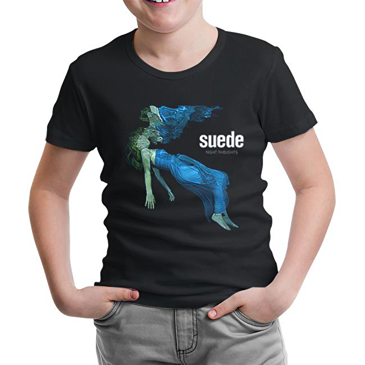 Suede - Night Thoughts Siyah Çocuk Tshirt