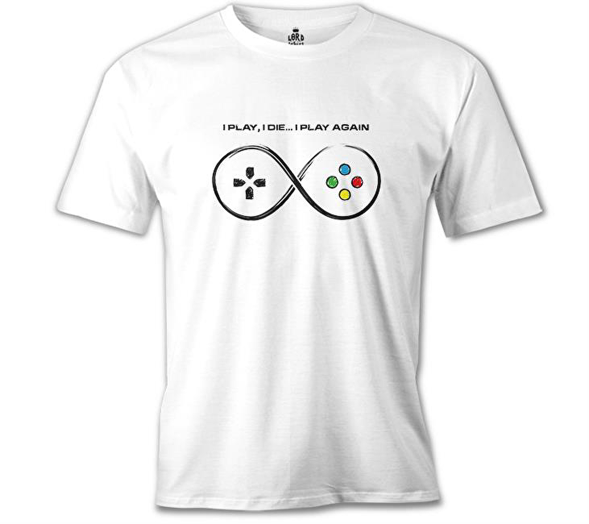 Play and Die Beyaz Erkek Tshirt