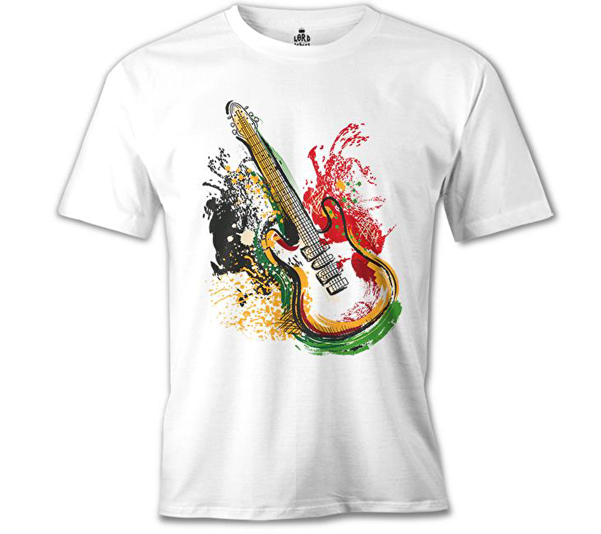 Gitar Colors Beyaz Erkek Tshirt