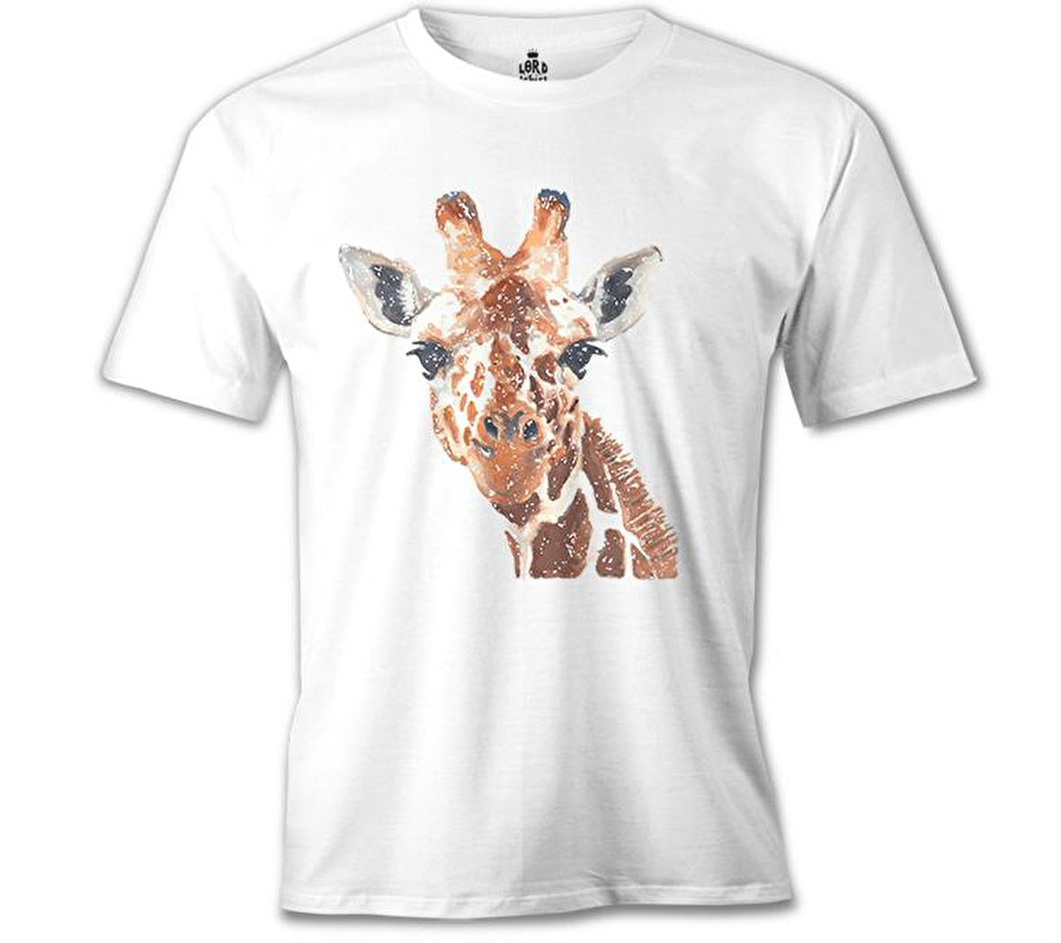 Zürafa - Yüz Beyaz Erkek Tshirt