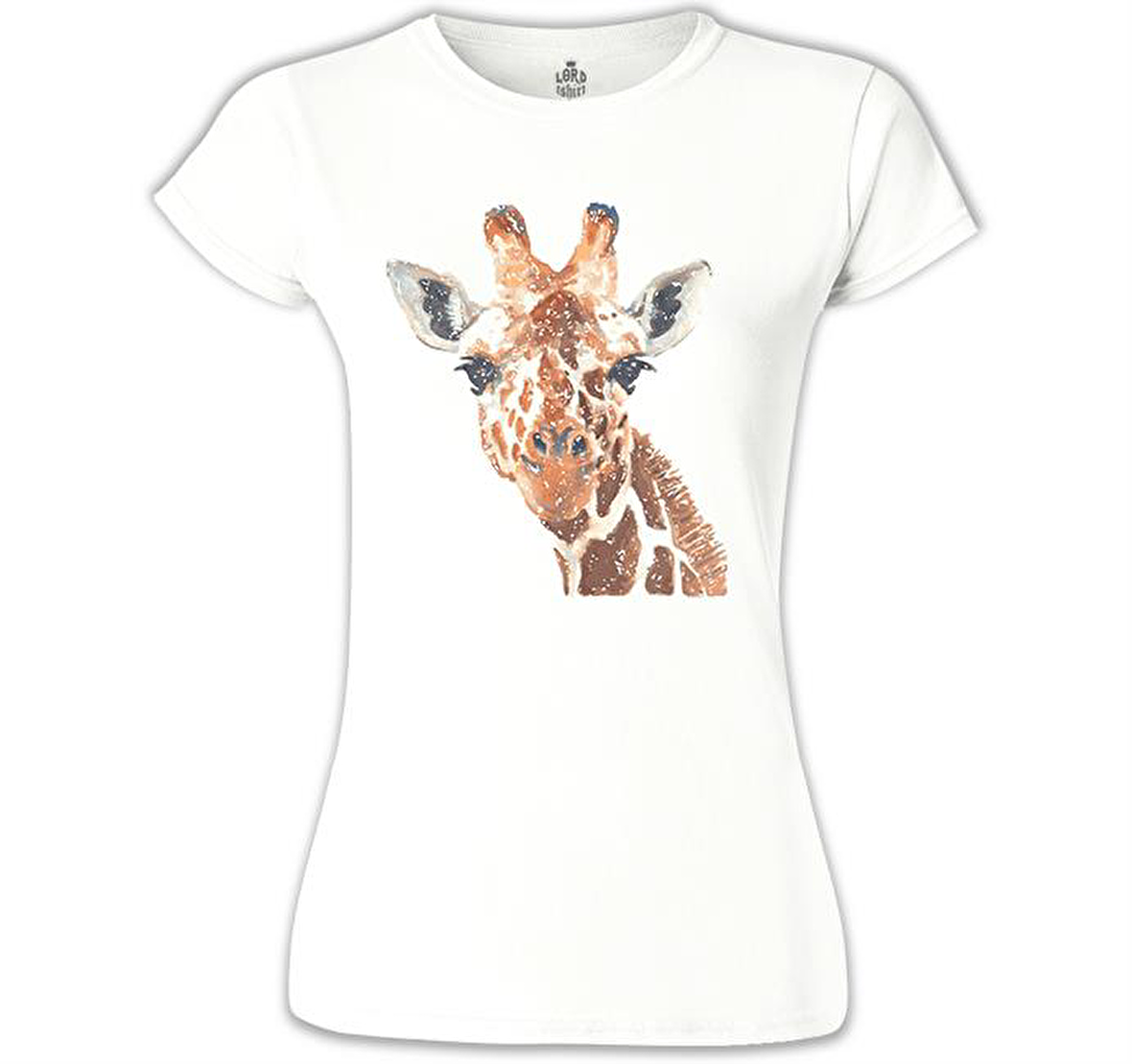 Zürafa - Yüz Beyaz Bayan Tshirt