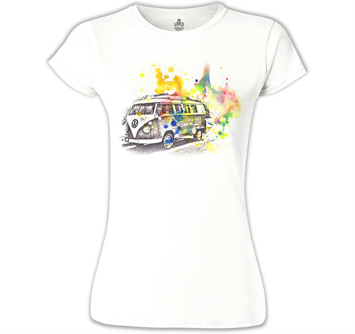 WV- Minibüs Beyaz Bayan Tshirt