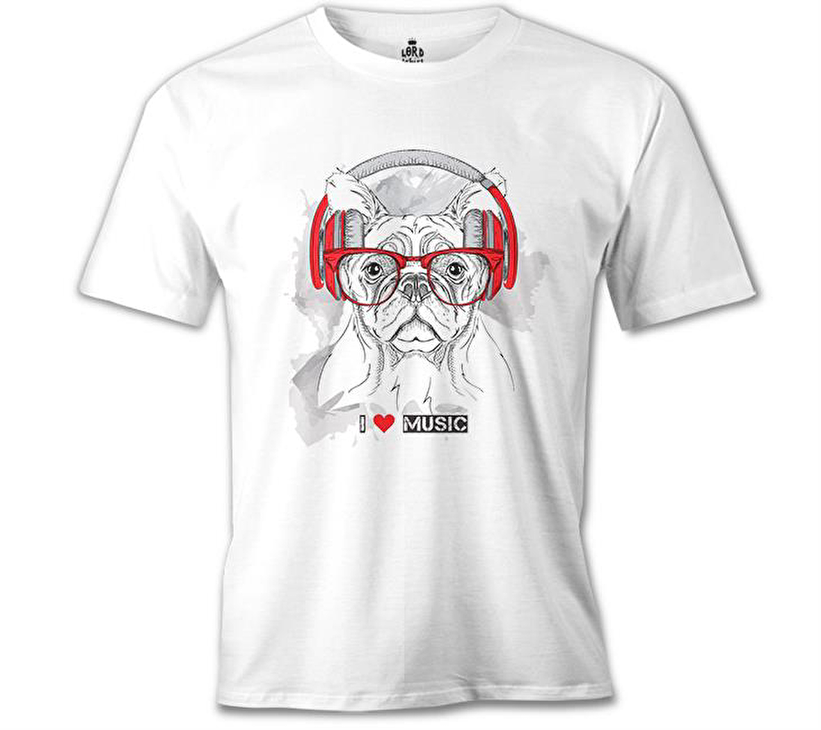 Köpek - Müzik Beyaz Erkek Tshirt