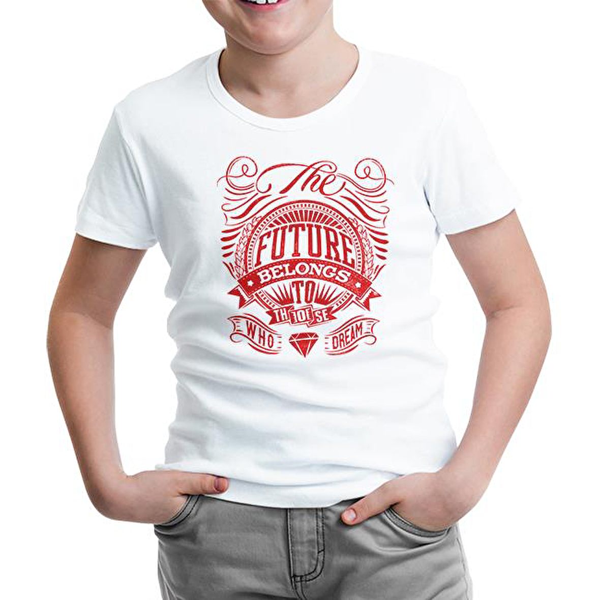 Future Dream Beyaz Çocuk Tshirt