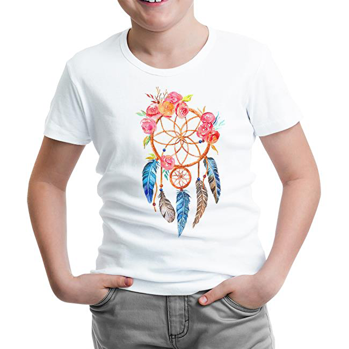 Düş Kapanı - Furry Beyaz Çocuk Tshirt