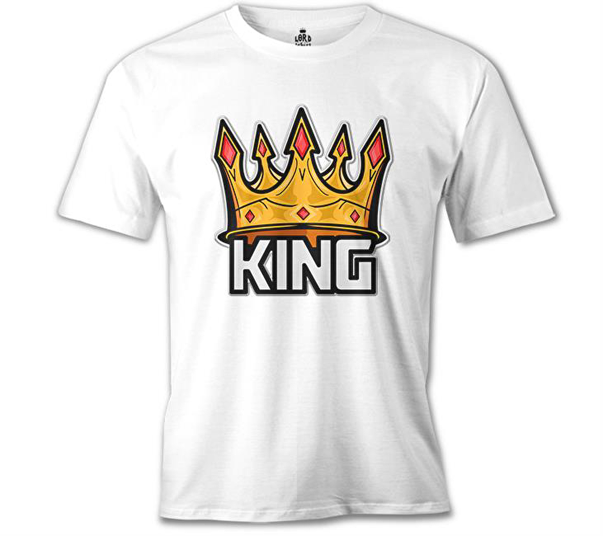 Big Size King Beyaz Erkek Tshirt