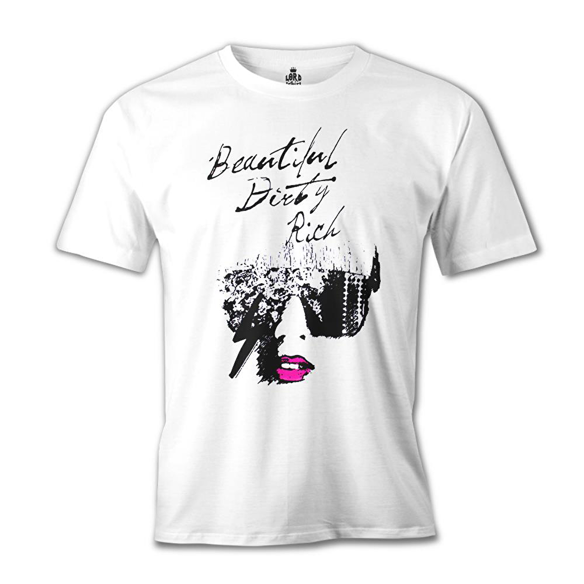Lady Gaga - Beautiful Dirty Rich Beyaz Erkek Tshirt