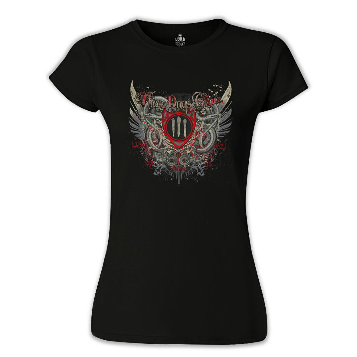 Three Days Grace Siyah Bayan Tshirt