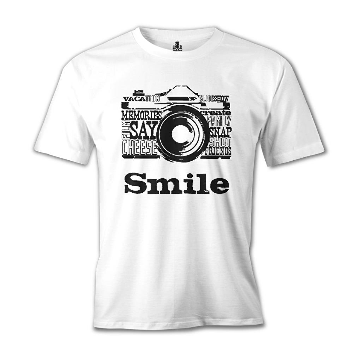 Smile Beyaz Erkek Tshirt